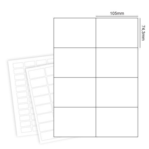 105x74.3 Halbglänzend Bogenetiketten