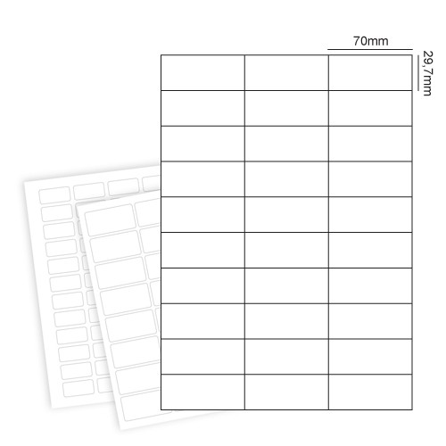 70x29.7 Halbglänzend Bogenetiketten