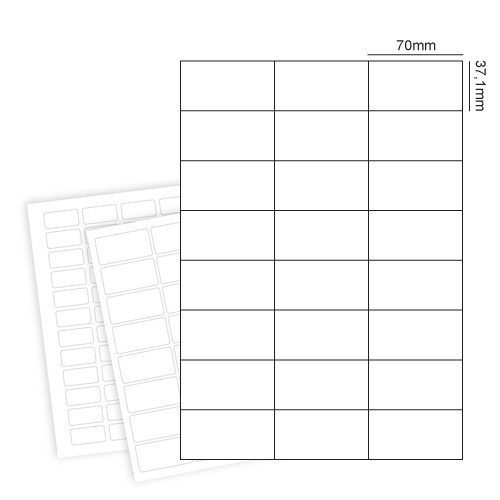 70x37.1 Halbglänzend Bogenetiketten