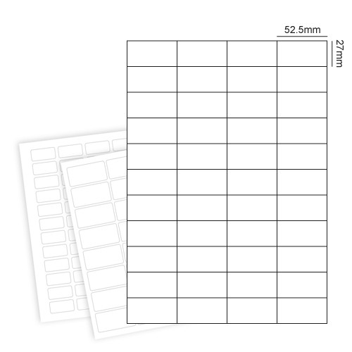 52.5x27 Halbglänzend Bogenetiketten