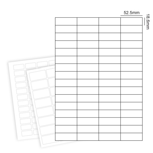 52.5x18.6 Halbglänzend Bogenetiketten