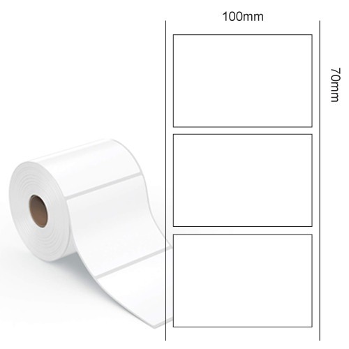 100x70 Vellum Papier Rollenetiketten