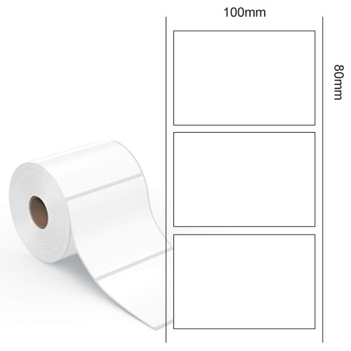 100x80 Vellum Papier Rollenetiketten