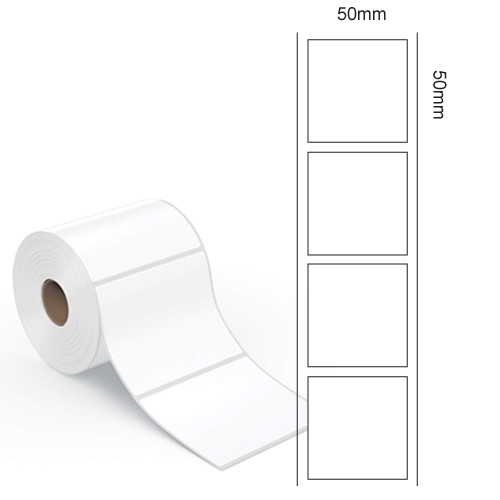 50x50 Vellum Papier Rollenetiketten