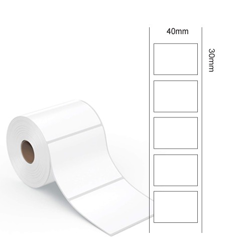 40x30 Vellum Papier Rollenetiketten