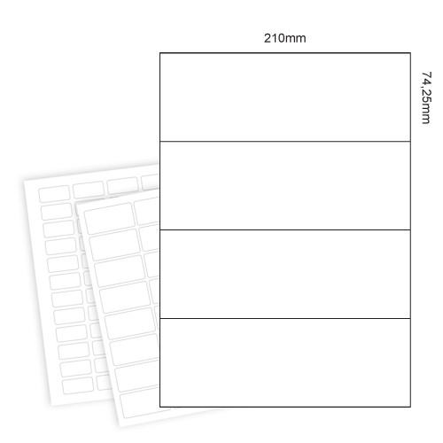 210x74.25 Halbglänzend Bogenetiketten
