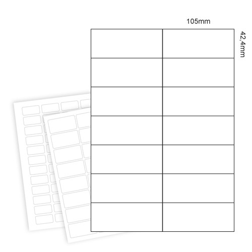 105x42.5 Halbglänzend Bogenetiketten