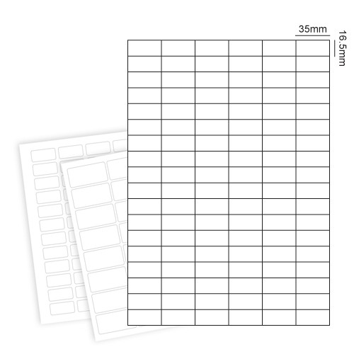 35x16.5 Halbglänzend Bogenetiketten