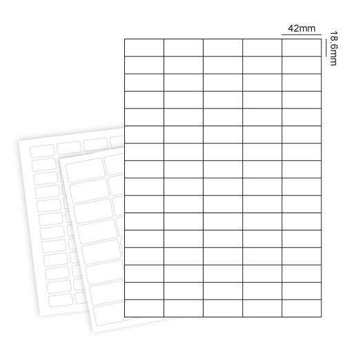 42x18.6 Halbglänzend Bogenetiketten