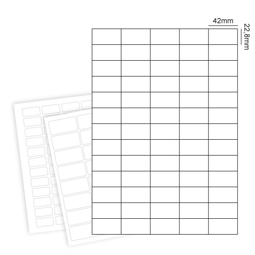 42x22.8 Halbglänzend Bogenetiketten