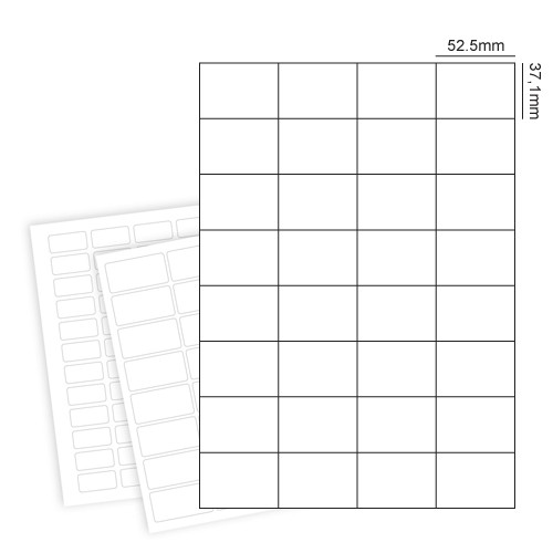 52.5x37.1 Halbglänzend Bogenetiketten