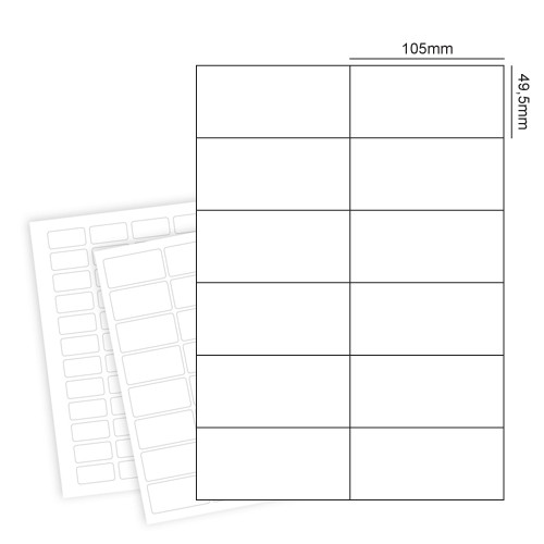105x49.5 Halbglänzend Bogenetiketten